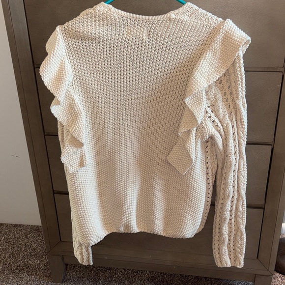 Universal Thread Cream Ruffle Cardigan - Picture 9 of 13